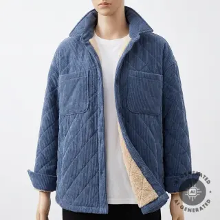 Kordbársony QUILT navy