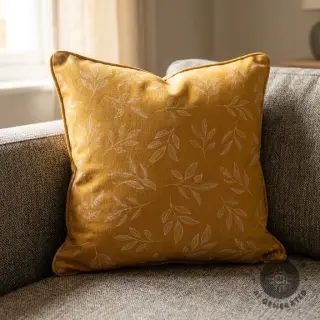 Dekorációs anyag Linenlook Elegant leaf branch yellow