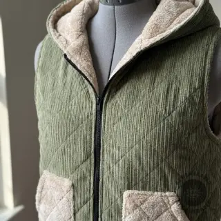 Kordbársony QUILT khaki