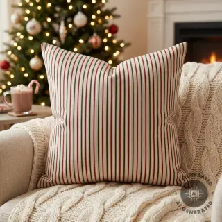 Dekorációs anyag Linenlook Little Xmas stripe