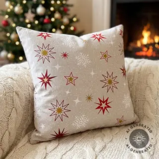 Dekorációs anyag Linenlook Magic star red gold