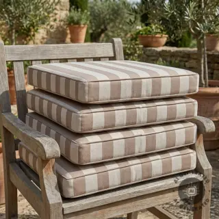 Dekorációs anyag Linenlook Joyful basic stripe taupe