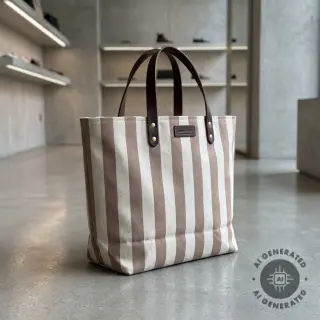 Dekorációs anyag Linenlook Joyful basic stripe taupe
