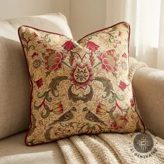 Dekorációs anyag GOBELIN premium Ornate art craft beige