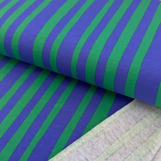 Szabadidő anyag Stripes by JENNIFER BOURON blue green ORGANIC