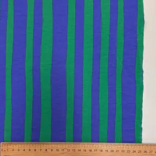 Szabadidő anyag Stripes by JENNIFER BOURON blue green ORGANIC