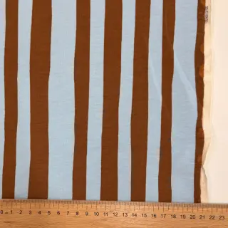 Szabadidő anyag Stripes by JENNIFER BOURON blue brown ORGANIC