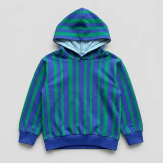Szabadidő anyag Stripes by JENNIFER BOURON blue green ORGANIC