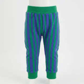 Szabadidő anyag Stripes by JENNIFER BOURON blue green ORGANIC