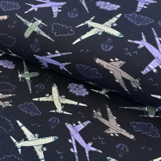 Jersey Airplanes navy digital print