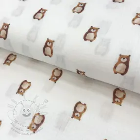 Dupla géz/muszlin Animals design B digital print ORGANIC