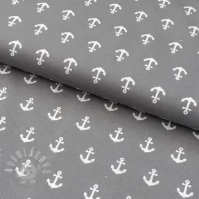 Pamutvászon Anchors grey