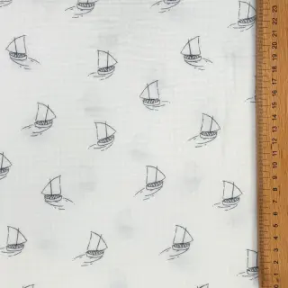 Dupla géz/muszlin Boats white