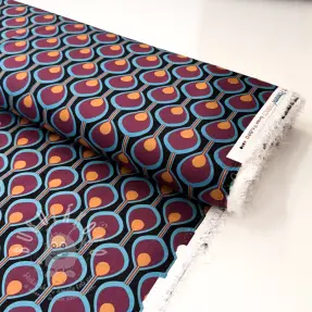 Viszkóz ROSELLA STRETCH Abstract black