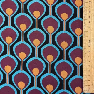 Viszkóz ROSELLA STRETCH Abstract black