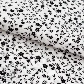 Formális és női anyagok MAGNOLIA STRETCH Flowers white