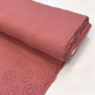 Dupla géz/muszlin 1-side border blush