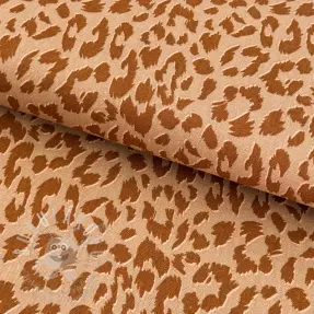 Len és viszkóz WASHED Animal skin sand