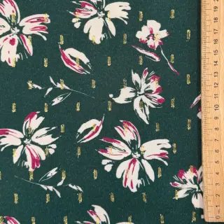 Viszkóz LUREX Flowers dark emerald