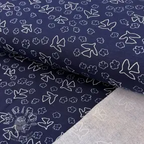Szabadidő anyag fésült Birds navy