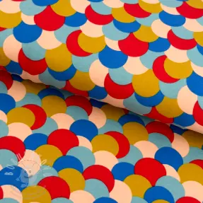 Szabadidő anyag Colourful dots light blue