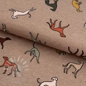 Jersey Dogs melange taupe
