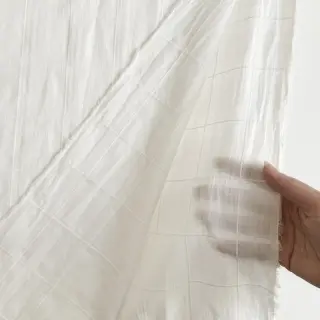 Pamutvászon VOILE DOBBY off white