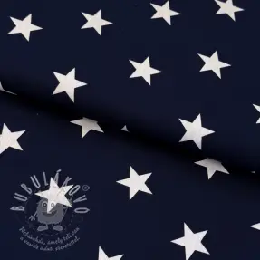 Pamutvászon Stars navy