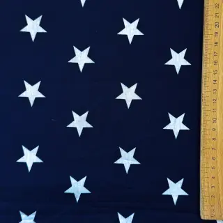 Pamutvászon Stars navy