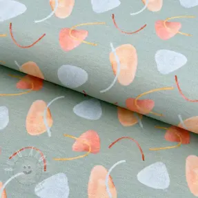 Jersey Shapes sage digital print