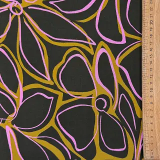 Viszkóz ROSELLA STRETCH Abstract flow dark green