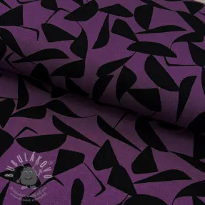 Viszkóz POPLIN STRETCH Abstract purple