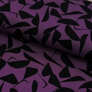 Viszkóz POPLIN STRETCH Abstract purple