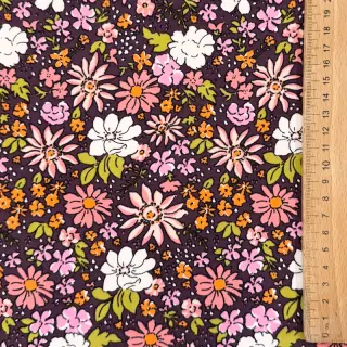 Szabadidő anyag Tiny flowers dark purple