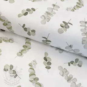 Dekorációs anyag Eucalyptus white green digital print