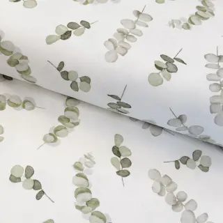Dekorációs anyag Eucalyptus white green digital print