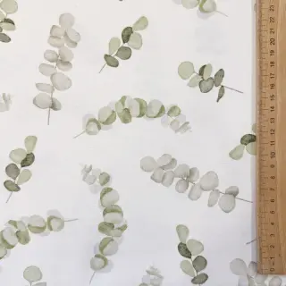 Dekorációs anyag Eucalyptus white green digital print
