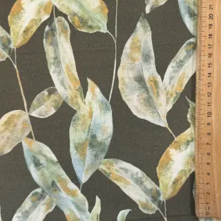Dekorációs anyag Leaves army green digital print
