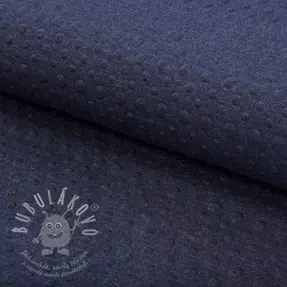 Szabadidő anyag Embossed indigo melange