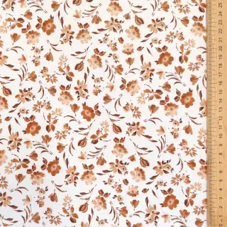 Jersey Romantic flowers white mauve digital print
