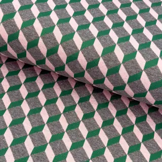 Kosztüm szövet KNITTED JACQUARD Graphic green