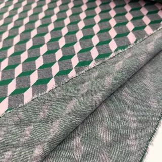 Kosztüm szövet KNITTED JACQUARD Graphic green