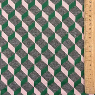 Kosztüm szövet KNITTED JACQUARD Graphic green
