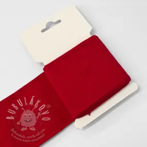 Körkötött passzé CUFF 7 cm dark red