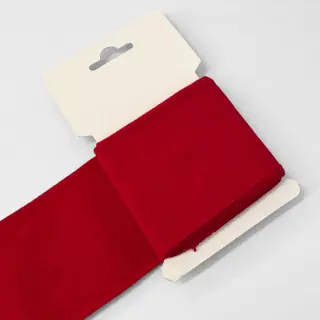 Körkötött passzé CUFF 7 cm dark red