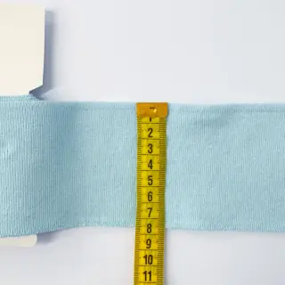 Körkötött passzé CUFF 7 cm light blue
