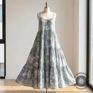 Dupla géz/muszlin TIE DYE rock grey