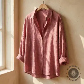 Dupla géz/muszlin STONE WASHED light rose