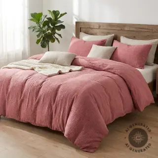 Dupla géz/muszlin STONE WASHED light rose