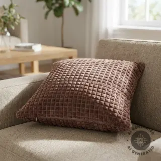 Dekorációs anyag VELOURS DECO SQUARE brown